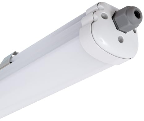 LEDKIA LIGHTING - Pantalla Estanca LED 150cm | 48W IP65 | 3930 lm | Ideal para Fábricas y Parkings, Blanco Frío 6000K, Policarbonato