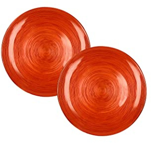 BRANDANI PIATTINO ARES ARANCIO SET 2 PEZZI VETRO 40553