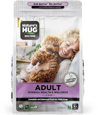 Nature's HUG Hypoallergenic Dry Dog Food for Adult Toy & Small Breeds – Complete & Balanced Nutrition, Sensitive Stomach Support, High-Protein, Grain Free – 5lb