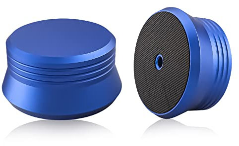Brollitest Plattenspieler-Stabilisator, 450g, bis zu 7mm Durchmesser, Aluminium LP Vinyl Gewicht Plattenspieler-Plattenspieler-Stabilisator für LP-Plattenspieler - Blau