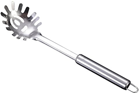 Cucchiaio Per Pasta,Mestolo Servispaghetti,Mestoli Per Spaghetti,Mestolo Cucchiaio Per Spaghetti,Acciaio Inossidabile,Manico Ergonomico,Utensili Da Cucina,Antiaderente,Lavabile In Lavastoviglie,32cm
