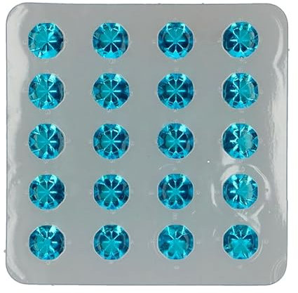 FunCakes Commestibili Jelly Diamonds Sky Blue: Pronti all'uso per la decorazione di torte, perfetti per torte eleganti di compleanno e di nozze, cupcake e altro, Set/20