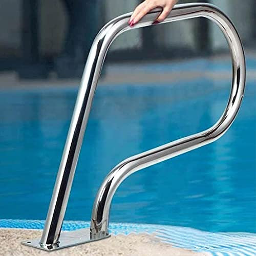 Pimex Mains courantes Barres d'appui, Mains courantes de Piscine, Mains courantes de sécurité pour Piscine à 3 courbures, échelle d'appui de Piscine à poignée Parfaite, pour entrée de Piscine creusée
