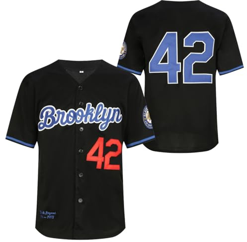 Men's Black Legend Baseball Jersey Number 42 Vintage Embroidered Retro Lightsout Jerseys Shirts