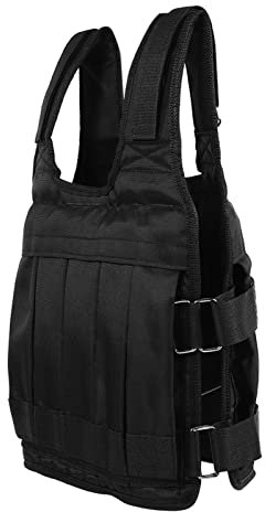 50 Kg Gewichtsweste, Trainingsgewichtsweste mit 12 Taschen und Schaumstoffpolster, Verstellbare Gürtel für Lauftraining, Joggen, Gehen, Fitnessstudio, Krafttraining