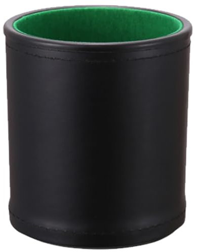 NONGYU Würfelbecher aus PU-Leder, Handmuster, Würfel-Shaker, leises Schütteln, Unterhaltung, Würfelschale für Würfelbrett