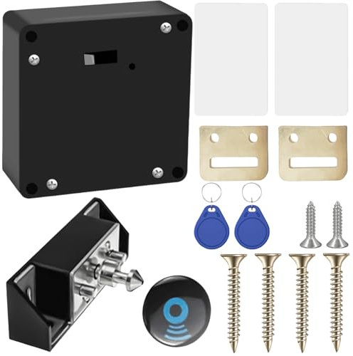 BAIFULAI Cerradura de armario inteligente, cerradura inteligente, apertura electrónica de tarjetas RFID, cerradura invisible, sensor de tarjeta IC, cajón de armario para fábricas, bibliotecas de sauna