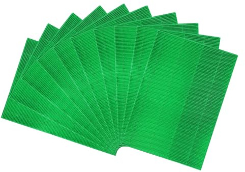 sourcing map 10 Sheets A4 Green Metallic Corrugated Cardboard Paper,8.3 inch x 11.7 inch Shiny Corrugated Paper for DIY Art Crafts, Scrapbooking, Gift Box