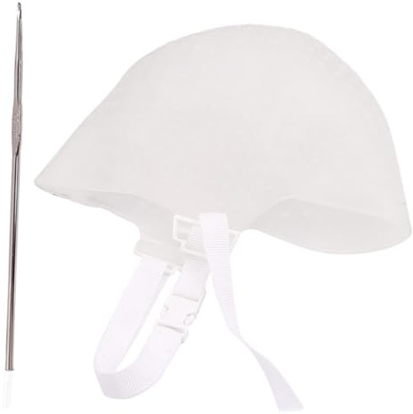 ERINGOGO Kit de 2 Bonnets de Teinture Capillaire en Silicone Crochets Jetables, Outil de Teinture pour Mèches Précises, Bonnet Imperméable à Trous, Adapté Salon et Usage Professionnel