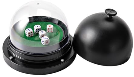 XAGMODSHN Dices Cup Dadi Vassoio Automatico Roller Cup con 5 & Copertura Elettronica Roller Party Automatico Elettrico