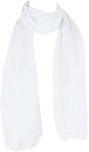Hat To Socks Sciarpa Donna Premium in Chiffon Prodotta in Corea – Stola Leggera e Trasparente, Elegante e Morbida per Tutte le Stagioni (Bianco)