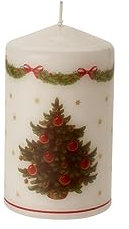 Villeroy & Boch - Winter Specials Candele Albero di Natale Toys M, Eleganti Candele a Forma di Albero di Natale in Cena per la tavola, 7 x 12 cm