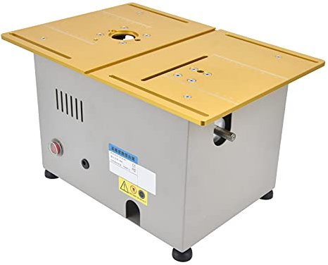 Yadoo Scie Circulaire Sur Table - 96W 9000RPM Scie à Table Électrique Table de Sciage - Machine de Coupe pour Travail du Bois, Meulage, Polissage, Gravure et Poinçonnage(Or)