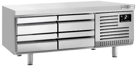 GGM Gastro | KUI166 | Kühlunterbau Premium PLUS - 1600mm - 225 Liter - 4 Schubladen