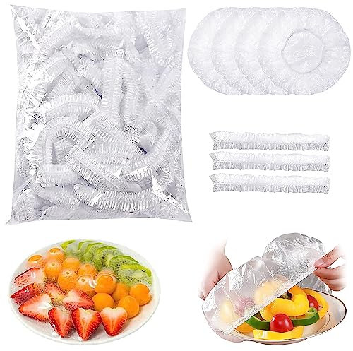 Sac de Conservation Frais 200 pièces Charlotte Alimentaire Reutilisable Film Plastique Alimentaire Sac Conservation Reutilisable Fresh Bag Sac de Conservation Alimentaire Couvre Plat Fraicheur