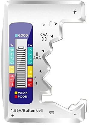Digital Battery Tester, LCD Display Digital Checker, Universal Battery Tester Volt Tester for AA/AAA 9V Button Cell Battery Capacity Tester