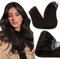 Hetto Microring Extensions Echthaar 40 cm Braun Extensions Echthaar Microring Dunkelstes Braun Invisible Micro Loop Remy Haarverlangerung 50 stück 50g #2