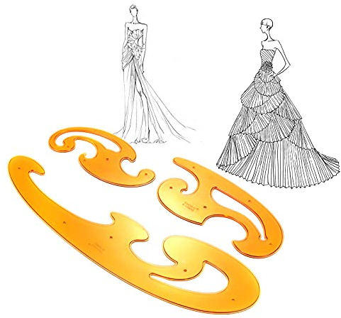 14/16.5/32cm Français Courbe Modèle Règle Dessin Dessin Tailleur Pochoir Couture Règle Encres Bords de Dessin Modèle pour Art comics Animation