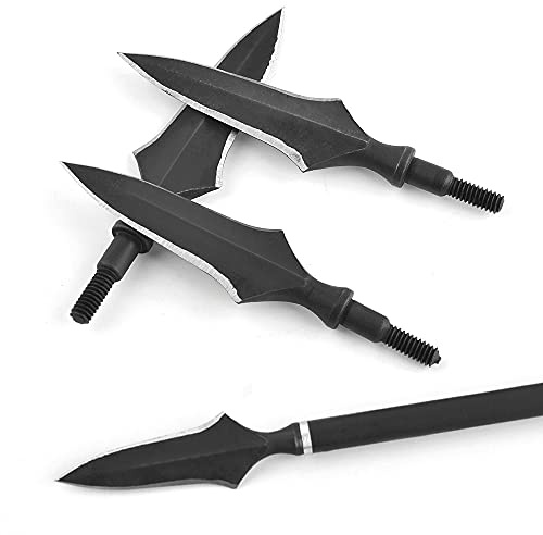 AMEYXGS Tiro con L'Arco Punte di Freccia in Metallo a 200 grani Punte da Caccia Tradizionali per Balestra Arco Composto Arco ricurvo Tiro all'aperto (6pcs)