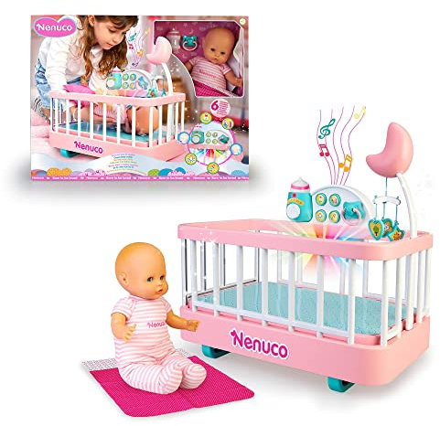 NENUCO 700017203 Kinderbett hilft Doll, Bunt, Talla única, Mehrfarbig