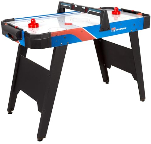 COLORBABY Mesa Air Hockey niños, con luz LED, 106x53x75 cm, 2 Jugadores, Marcadores eléctricos y manuales, Material Resistente, Bordes Reforzados, Juegos de Mesa, Juego Discos Aire, +6 años (85433)