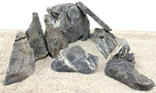 AquaOne Aquarium Deko Mini Landschaft Seiryu Steine Hardscape | Fertiges Layout | Gestein für Aquascaping | Pagode Dekoration Unterwasserlandschaft