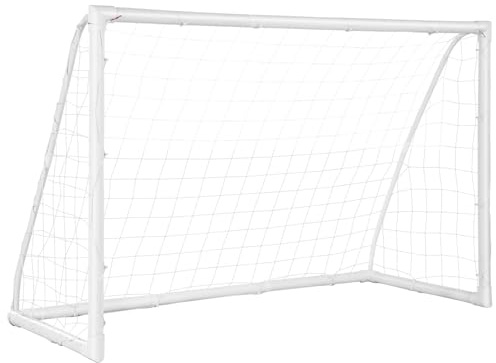 GYMAX But de Football 183x80x118,5cm, Cage de Football pour Entraînement des Enfants, Résistant aux Intempéries, Piquets de Terre Inclus