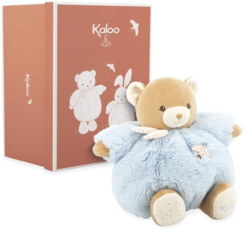 Kaloo Orsetto Blu 25cm, Morbidissimo Peluche per Bambini, Tenero Compagno Fin dalla Nascita, Misura Ottime per Le manine, Regalo di Nascita, K214015