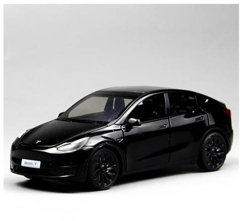 ZHRDWE Auto In Miniatura 1:24 Per Tesla Model Y Modello Auto Giocattolo Metallo Pressofuso Per Ragazzi Per Interni Ed Esterni(Nero)