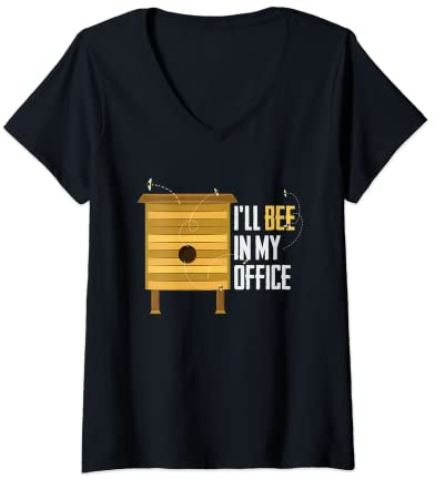 Femme Apiculteur Vintage Abeilles Ruche Miel Conservation Cadeau T-Shirt avec Col en V