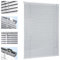 Sekey Klemmfix-Jalousie für Fenster freihängend, 25mm Alu-Lamellen, mit Bohren, inklusive Montagematerial Aluminium-Jalousie ohne Bohren, 70x130cm,Silber