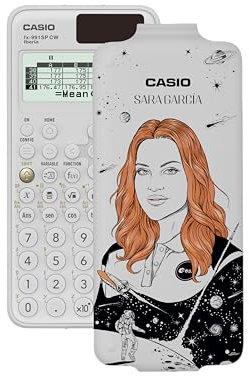 Casio FX-991SP CW - Calculadora Científica con Sara García ilustrada por Sara Herranz, Recomendada para el Currículum Español y Portugués, 5 Idiomas, Encima de 560 Funciones, Solar, Color Blanco