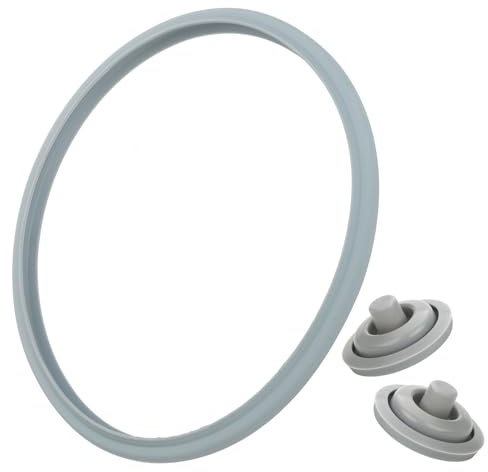 22cm Silikon Dichtungsring Set Schnellkochtopf Dichtungsring mit 2 Silikon Schnellkochtopf Deckel Austauschbarer Silikondichtung Dichtungsring Schnellkochtopf Zubehör für WMF Fissler