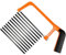 WENJION Hacksaw, Mini Hacksaw Set with 10 Blades, Professional Junior Hack Saw for Plastic, Wood Cutting, Small Hand Saw with Adjustable Frame, Heavy Duty Compact Hacksaws Tool for DIY & Repair