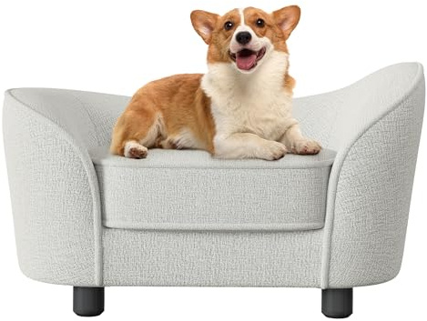 GarveeLife Pet Sofa Bed, Chenille Sofa with Washable Cushions, Suitable for Cats and Dogs