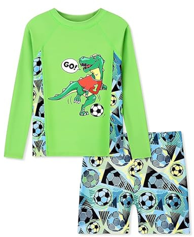 Maillot de bain rashguard rose pour enfants - Maillot de bain pour garçons et filles - Maillot de bain à encolure propre - Tenue de natation pour la mer, la piscine, la détente et la station balnéaire