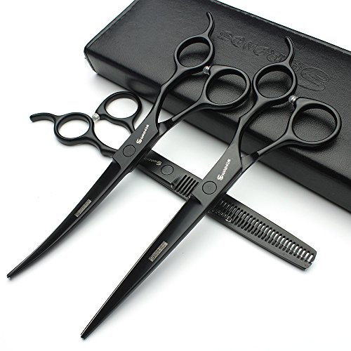 SHARONDS 7 pollici Barber Forbici Set, Super Sharp Barber Forbici Adatto a Barber e Famiglie(7 pollici, 3 pezzi-A)