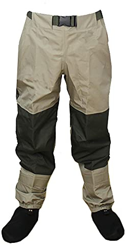 Kylebooker Traspirante Stockingfoot Vita Alta Pesca Wading Pantaloni Waders (L)