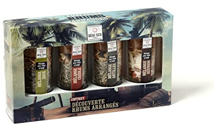 QUAI SUD Coffret Découverte Mélanges Pour Rhum Arrangé | 100g | 4 Bocks