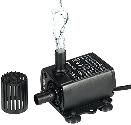Decdeal USB Tauchpumpe Teichpumpe Aquarium Wasserpumpe für Teiche, Garten, Brunnen 2.4W / 4.8W Optional Inkl. Filter