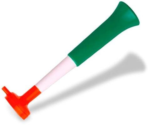 FUN FAN LINE - Confezione 3 Trombe Vuvuzela a Tre Corpi | Clacson Compatto e Smontabile per Calcio, Feste ed Eventi Sportivi | 98 DB Animazione per Bambini e Adulti Facile da Trasportare (Irlanda)