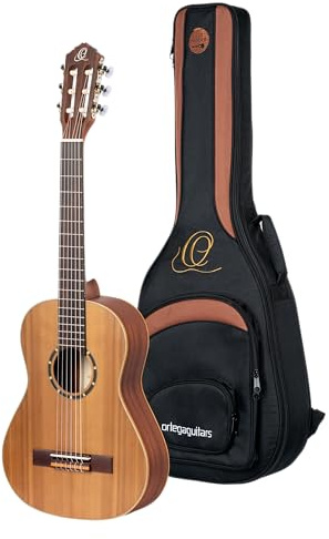 Ortega Guitars Chitarra Concerto per Mancini Misura 1/2 - Serie Family - include Gig Bag - mogano/top in cedro (R122-1/2-L)