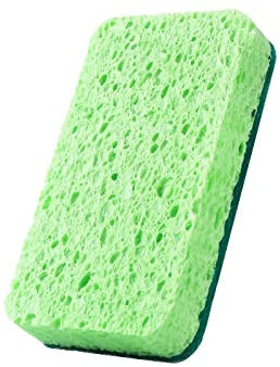 RAHYMA Tampon à récurer, Chiffon éponge essuyer Sac de Couleur Jaune pulpe de Bois Coton 2 cm d'épaisseur/111 (Color : The Color Bag is 2cm Thick for Dual-Purpose Green)