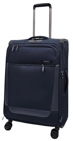 Robust Navy Medium Check in Suitcase 69 x 43 x 29 cm Lightweight Soft Shell Luggage