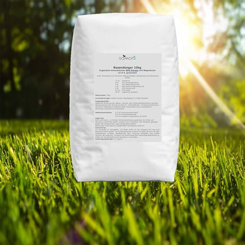 Samore 2x10 kg = (20 kg) Rasendünger NPK 10-5-5 für einen gesunden Rasen verdrängt Moos ideal für Frühjahr und Sommer geeignet für Streuwagen staubarmes Granulat Dünger