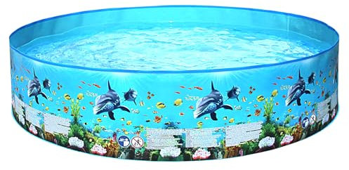 TOPWAYS Piscine d'été pour enfants - Pataugeoire rectangulaire non gonflable - 183 x 38 cm - 15 gallons - Pour enfants et bébés