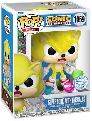 Funko Pop! Plus: Sonic - Super Sonic with Emeralds - Sonic The Hedgehog - Amazon Exclusive - Vinyl Collectible Figure - Gift Idea - Official Merchandise - Toy for Children and Adults