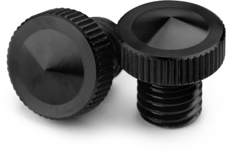 CXEPI Coppia Universale Alluminio Tappi per Fori specchietti Moto, Moto Specchio Copertura Spine (M10x1,25: 1 x clockwise 1 x anticlockwise)