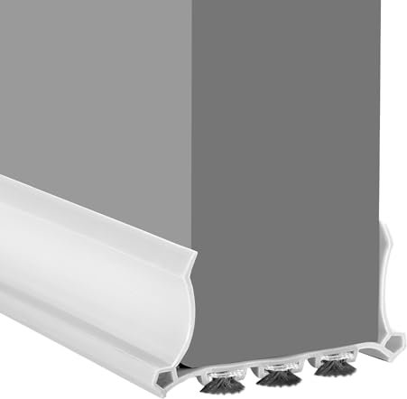100cm Bas de Porte Isolant, Boudin de Porte Anti Froid Joint de Porte Anti Bruit Phonique Thermique Bande d'Étanchéité Protège des Courants d'air et des Insectes Largeur 3-5 cm