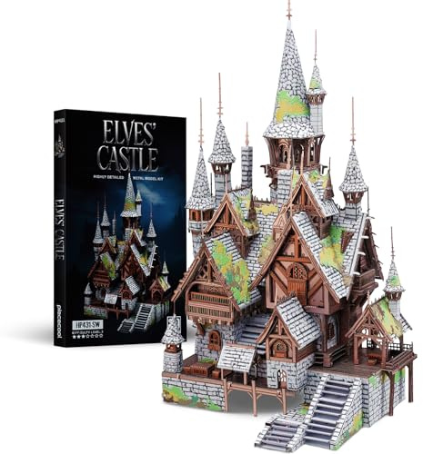 Piececool Metal Puzzle 3D Castello Delle Fate, Modellini da Costruire 3D Metallo,Gifts,Modellismoi per Acciaio Inossidabile,DIY 248 Pezzi